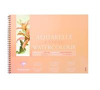 Clairefontaine - Ref 96071C - Etival Cold Pressed Wirebound Watercolour Painting & Drawing Pad (12 Sheets of Paper) - 24 x 30cm - 300gsm Cellulose Art Paper