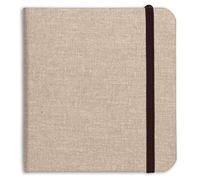 Clairefontaine - Ref 96102C - Goldline Natural Square Travel Album (Contains 32 Sheets) - 15 x 15cm in Size, 180gsm Paper, Elastic Strap Closure, Acid Free, pH Neutral, Off-White