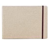 Clairefontaine - Ref 96108C - Goldline Landscape Travel Album (Pack of 30 Pages) - A5 (148 x 210mm) in Size, 180gsm Paper, Elastic Strap Closure - Suitable for Wet & Dry Techniques