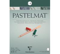 Clairefontaine - Ref 96113C - Pastelmat Pastel Card Pad No.5 (12 Sheets) - 360gsm Card - 18 x 24cm - Assorted Colours - Specially Formulated For Use With Pastels
