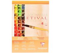 Clairefontaine - Ref 96304C - Etival Cold Pressed Economical Glued Watercolour Painting & Drawing Pad (10 Sheets of Paper) - A5 (21 x 14.8cm) - 300gsm Cellulose Art Paper
