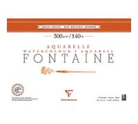 Clairefontaine - Ref 96346C - Fontaine Hot Pressed Watercolour Glued Pad (20 Sheets) - 36 x 51cm Size, 300gsm Paper - Suitable for Watercolour Artwork