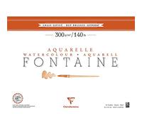 Clairefontaine - Ref 96347C - Fontaine Hot Pressed Watercolour Glued Pad (20 Sheets) - 46 x 61cm Size, 300gsm Paper - Suitable for Watercolour Artwork