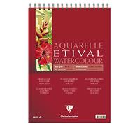 Clairefontaine - Ref 96385C - Etival Classic Grained Wirebound Watercolour Painting & Drawing Pad (10 Sheets of Paper) - A3 (42 x 29.7cm) - 200gsm Cellulose Art Paper