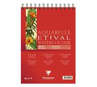 Clairefontaine - Ref 96425C - Etival Classic Grained Wirebound Watercolour Painting & Drawing Pad (10 Sheets of Paper) - A5 (21 x 14.8cm) - 300gsm Cellulose Art Paper