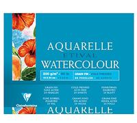 Clairefontaine - Ref 96453C - Etival Cold Pressed Glued Watercolour Painting & Drawing Pad (25 Sheets of Paper) - 18 x 24cm - 200gsm Cellulose Art Paper
