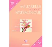 Clairefontaine - Ref 96469C - Etival Cold Pressed Sheets for Watercolour Painting & Drawing (50 Sheets of Paper) - A4 (29.7 x 21cm) - 300gsm Cellulose Art Paper