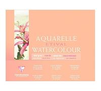 Clairefontaine - Ref 96471C - Etival Cold Pressed Glued Watercolour Painting & Drawing Pad (10 Sheets of Paper) - 24 x 30cm - 300gsm Cellulose Art Paper