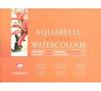 Clairefontaine - Ref 96472C - Etival Cold Pressed Glued Watercolour Painting & Drawing Pad (10 Sheets of Paper) - 30 x 40cm - 300gsm Cellulose Art Paper