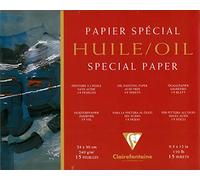 Clairefontaine : Oil Painting Paper Block : 15 Sheets : 240gsm : 9.5x12in : Linen Texture