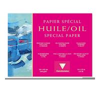 Clairefontaine - Ref 96494C - Oil Paper Pad (15 Sheets) - 36 x 48cm in Size, 240gsm Paper, Acid Free, pH Neutral - Oil Paint Adheres Well to the Light Textured Paper