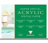 Clairefontaine - Ref 96498C - Acrylic Paper Pad (10 Sheets) - 36 x 48cm in Size, 360gsm Paper, Acid Free, pH Neutral - Suitable for Use With Acrylic & Gouache Paints