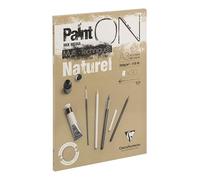 Clairefontaine - Ref 96541C - Paint'ON Multi-Technique Naturel Paper Pad (30 Sheets) - A3 Size, 250gsm Heavyweight Paper, Natural Sand Colour, Acid Free, pH Neutral