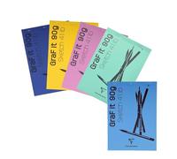 Clairefontaine - Ref 96623C - Graf'It Drawing Sketchbook (80 Sheets) - A4 (210 x 297mm) in Size, 90gsm Drawing Paper, Micro-Perforated Sheets - Random Colour Cover
