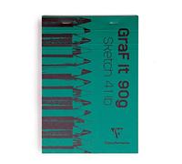 Clairefontaine - Ref 96627C - Graf'It Drawing Sketchbook (80 Sheets) - A3 (420 x 297mm) in Size, 90gsm Drawing Paper, Micro-Perforated Sheets - Random Colour Cover