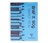 Clairefontaine - Ref 96629C - Graf'It Drawing Sketchbook (80 Sheets) - A7 (74 x 105mm) in Size, 90gsm Drawing Paper, Micro-Perforated Sheets - Assorted Colours (1 Item)
