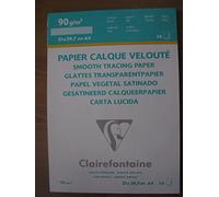 Clairefontaine - Ref 97133C - Tracing Paper Pad (50 Sheets) - A4 Sized, 90/95g, High Transparency, Smooth Surface, Acid Free, Printable - Suitable for Ink, Marker & Pencil