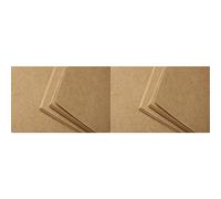 Clairefontaine - Ref 975008C - Kraft Paper (25 Sheets) - A3 (420 x 297mm) Sized - Natural Brown, Smooth Side & Ribbed Side, 160gsm Paper, Acid Free, pH Neutral (Pack of 2)