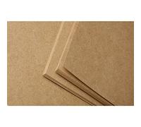 Clairefontaine - Ref 975151C - Kraft Paper (10 sheets) - A4 (297 x 210mm) Sized - Natural Brown, Smooth Side & Ribbed Side, 400gsm Paper, Acid Free, pH Neutral