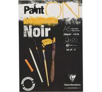 Clairefontaine - Ref 975168C - Paint'ON Multi-Technique Black Paper Pad (20 She