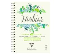 Clairefontaine - Ref 975179C - Graphic Arts Herbarium Wirebound Pad (32 Sheets) - 21 x 29.7m in Size, 180gsm White Paper with 37gsm Mousseline Paper Dividers, A4