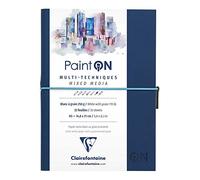 Clairefontaine - Ref 975182C - Paint'On Multi-Technique With Grain Sewn Art Book (32 Sheets) - A5 Size, 250gsm Paper, Acid Free - Suitable for Multiple Techniques