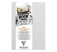 Clairefontaine - Ref 975197C - Double Sided Manga & Cartoon Layout Paper Book (32 Sheets) - 17.6 x 25cm in Size, 220gsm Heavyweight Smooth Paper - Suitable for Use with Alcohol Markers