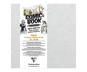 Clairefontaine - Ref 975198C - Double Sided Manga & Cartoon Layout Paper Book (32 Sheets) - 22 x 22cm in Size, 220gsm Heavyweight Smooth Paper - Suitable for Use with Alcohol Markers