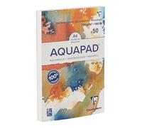 Clairefontaine - Ref 975721C - Goldline Aquapad White Glued Watercolour Pad (70 Sheets) - A4 Size, 300gsm Quality Drawing Paper, Medium Fine Grain, Acid Free, pH Neutral