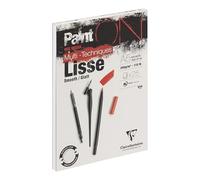 Clairefontaine - Ref 975728C - Paint'ON Multi-Technique White Smooth Glued Paper Pad (25 Sheets) - A5 Size, 250gsm Heavyweight Paper, Acid Free, pH Neutral, Smooth Paper