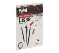 Clairefontaine - Ref 975730C - Paint'ON Multi-Technique White Smooth Glued Paper Pad (25 Sheets) - A3 Size, 250gsm Heavyweight Paper, Acid Free, pH Neutral, Smooth Paper