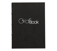 Clairefontaine - Ref 975800C - Graf Book 360 Raw Binding Book (100 Sheets) - A6 in Size, 100gsm Paper, Acid Free, pH Neutral, Orientation - Black Cover