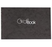 Clairefontaine - Ref 975804C - Graf Book 360 Raw Binding Book (100 Sheets) - 15.2 x 21cm in Size, 100gsm Paper, Acid Free, pH Neutral, Landscape Orientation - Black Cover