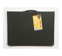 Clairefontaine - Ref BPCJ1A2BKZ - Goldline Classic Presenation Case with Rings (20 Pockets) - A2 (594 x 420mm) Size, Rigid Grained Vinyl, 6 Rings - Black Colour