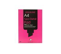Clairefontaine - Ref GPD1A4Z - Goldline Typo-Detail Pad (50 Sheets) - A4 (210 x 297mm) in Size, 53gsm Transparent Bleedproof White Paper - Suitable for Layout & Overlay Work