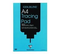 Clairefontaine - Ref GPT2A4Z - Goldline Popular Tracing Pad (Contains 50 Sheets) - A4 (210 x 297mm) in Size, 63gsm Paper, FSC-Certified - Suitable for Tracing Items