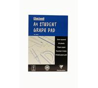 Silvine A4 Professional Graph Pad. 50 Sheets of Quality 90gsm Paper, Printed 5mm Squares. Ref A4GPX