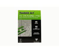 Clairefontaine - Ref XPC3Z - Technik Art - Drawing Pad, A3, 90gsm Blank Cartridge Paper, 40 Sheets Per Pad - Ideal for Sketching with Pens, Pencils or Fibre Tips