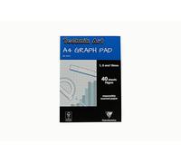 Clairefontaine - Ref XPG1Z - Technik Art - Graph Pad, A4 210 x 297mm, 1/5/10mm Blue Printed Grid Pattern, 40 Sheets Per Pad, Suitable for Photocopying - Blue & White