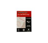 Clairefontaine - Ref XPG3Z - Technik Art - Graph Pad, A4 210 x 297mm, 2/10/20mm Blue Printed Grid Pattern, 40 Sheets Per Pad, Suitable for Photocopying - Blue & White
