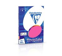 Clairefontaine Trophee Copying Paper (A4, 80g/m², 100 Sheets) A4, 21 x 29.7 cm Assortiment Fluo