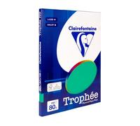Clairefontaine Trophee Copying Paper (A4, 80g/m², 100 Sheets) A4, 21 x 29.7 cm Vert pin