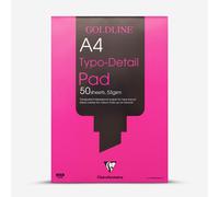 Clairefontaine - Ref GPD1A4Z - Goldline Typo-Detail Pad (50 Sheets) - A4 (210 x 297mm) in Size, 53gsm Transparent Bleedproof White Paper - Suitable for Layout & Overlay Work