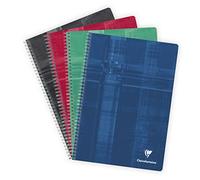 Clairefontaine 8139C A Spiral Index Notebook Blank Tabs- A4 21x29,7 cm - 224 Small Squares Pages - White Paper 90 g - Laminated Card Cover - Random Colour