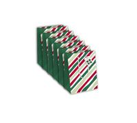 Clairefontaine X-30882-3Cpack Set of 6 Excellia Gift Bags Medium Size 21.5 x 10.5 x 25.5 cm 210 g Red and Green Stripes Design Gift Packaging Ideal for: Books, Games or Small Gifts