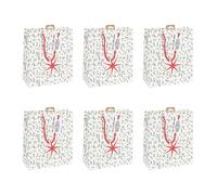 Clairefontaine X-32820-3Cpack - A Pack of 6 White Kraft Gift Bags- Medium Size - 21,5x10,2x25,3cm - 210g - Motif : Cosy- Gift Wrapping, Ideal for: Books, Games