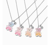 Claire's Best Friends Iridescent Ombré Teddy Bear Pendant Necklaces - 4 Pack