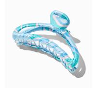 Claire's Blue Geometric Fabric Hair Claw