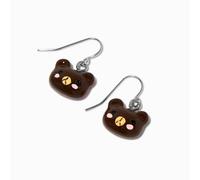 Claire's Brown Teddy Bear Head Drop Earrings