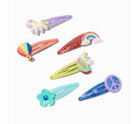 Claire's Club Rainbow Unicorn Snap Hair Clips - 6 Pack